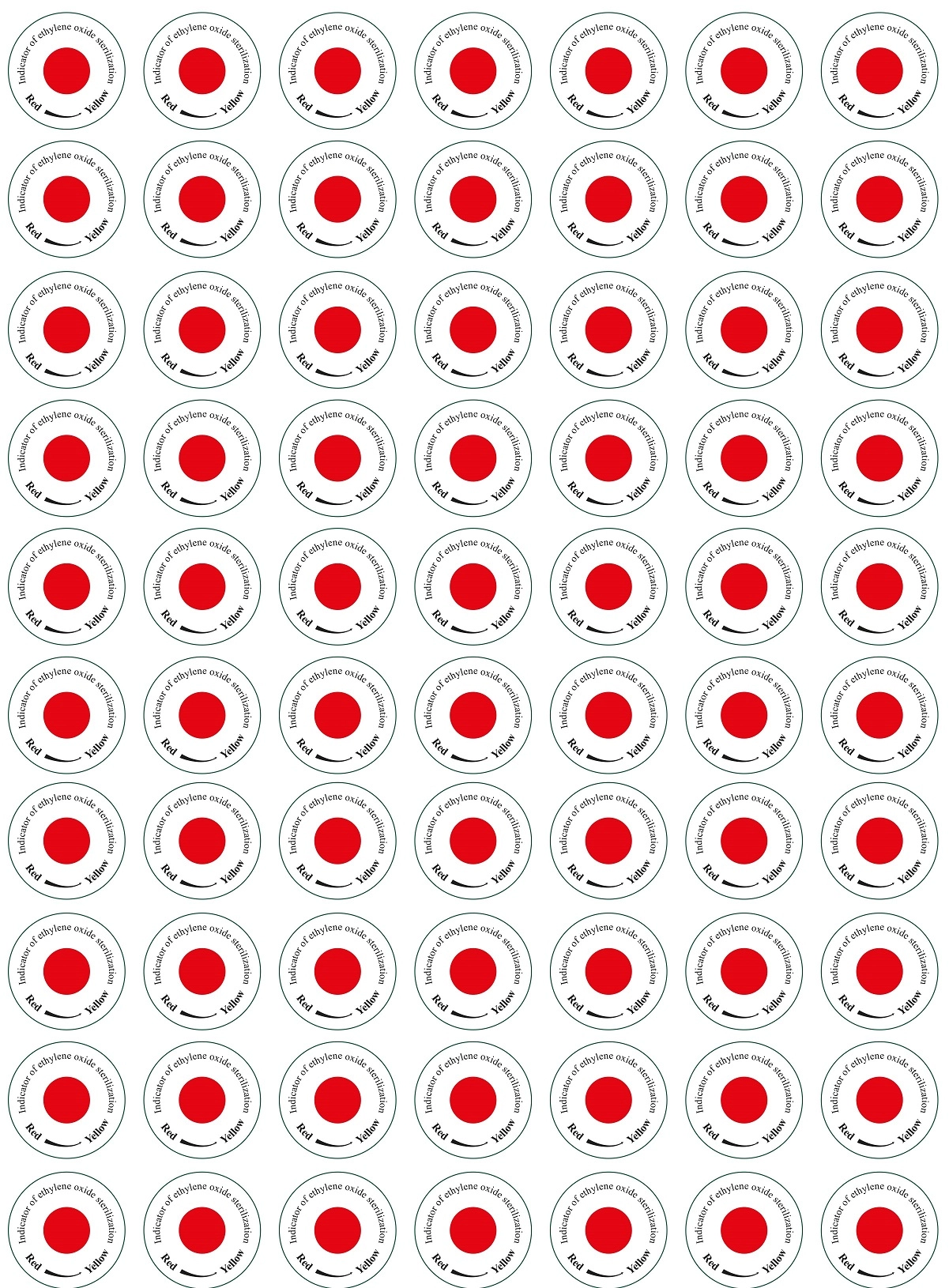 Ethylene Oxide Dot Sticker