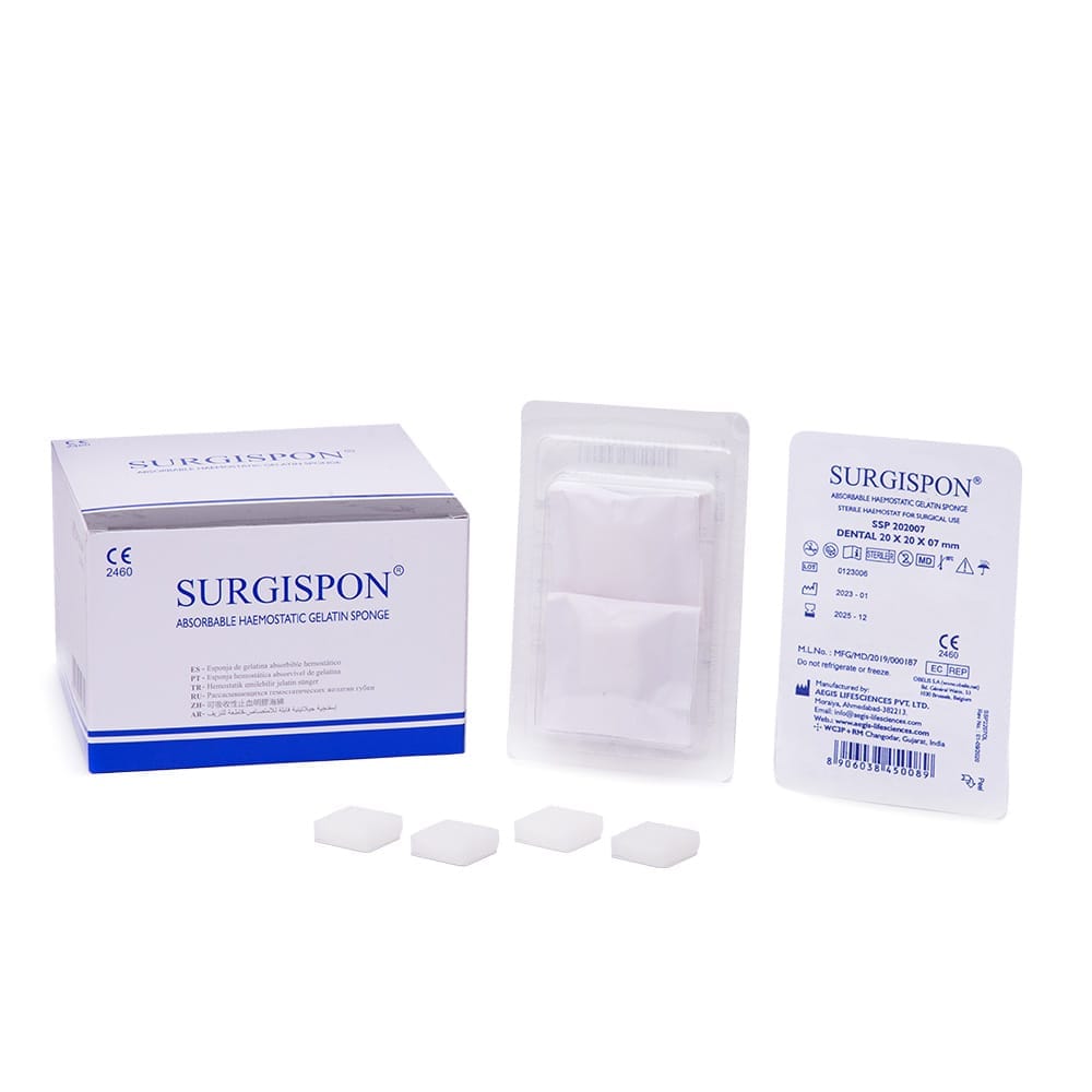 SURGISPON Feuille Hémostatique Résorbable Dentaire/ORL – Aegis Lifesciences Pvt Ltd, Hemostasis