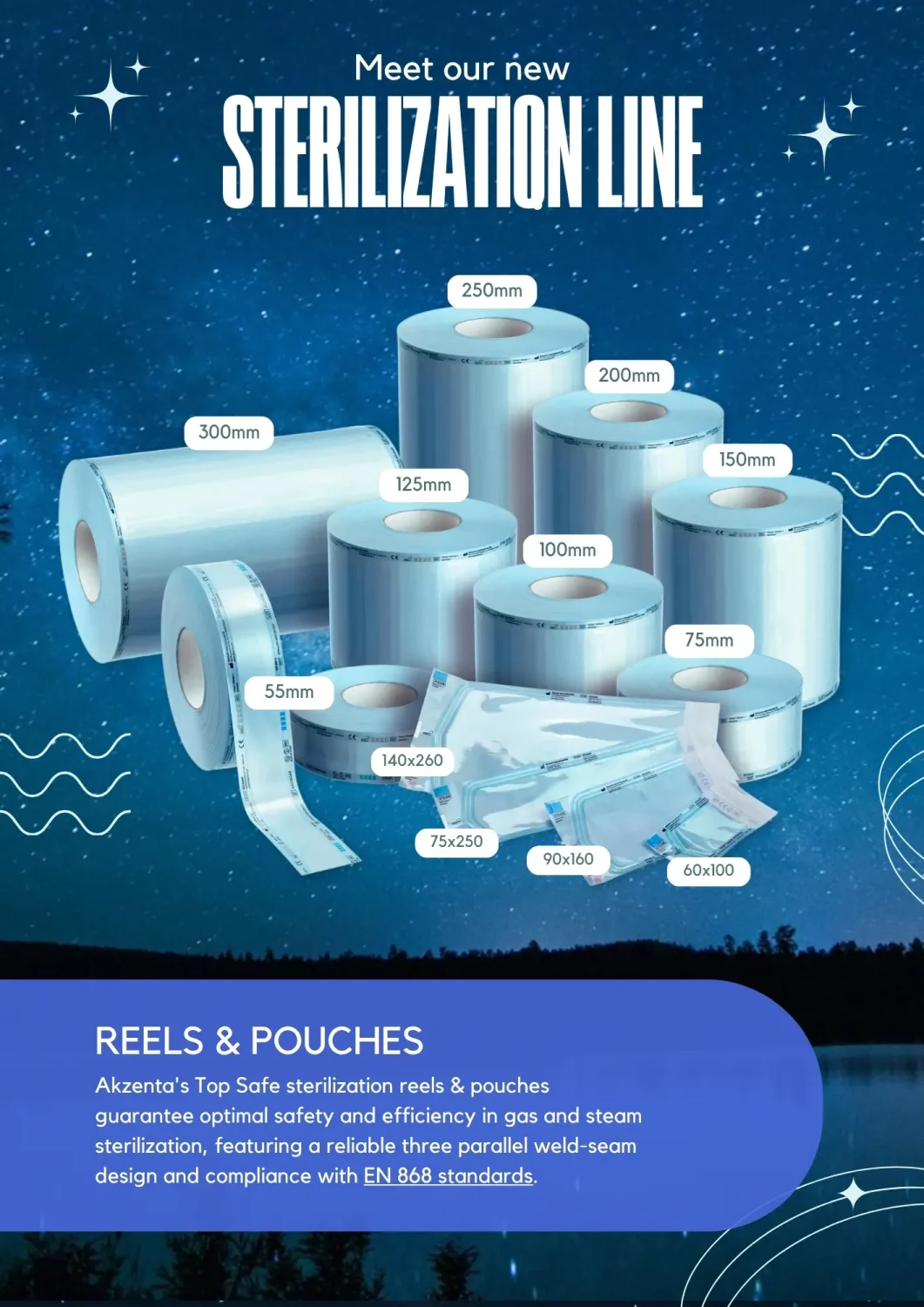 Sterilization Reels & Pouches - Akzenta ONE