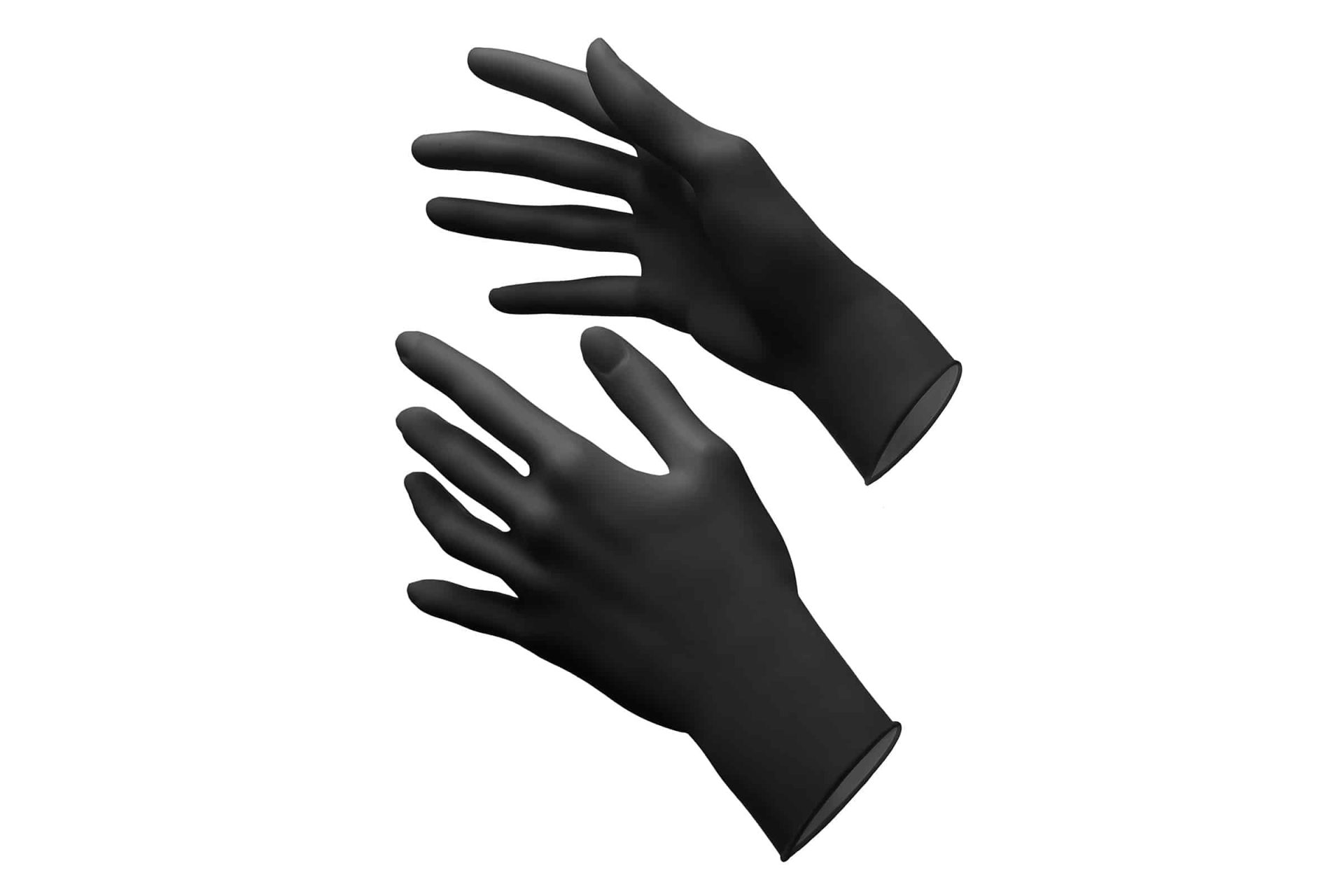 Nitrile Gloves - Black (M)
