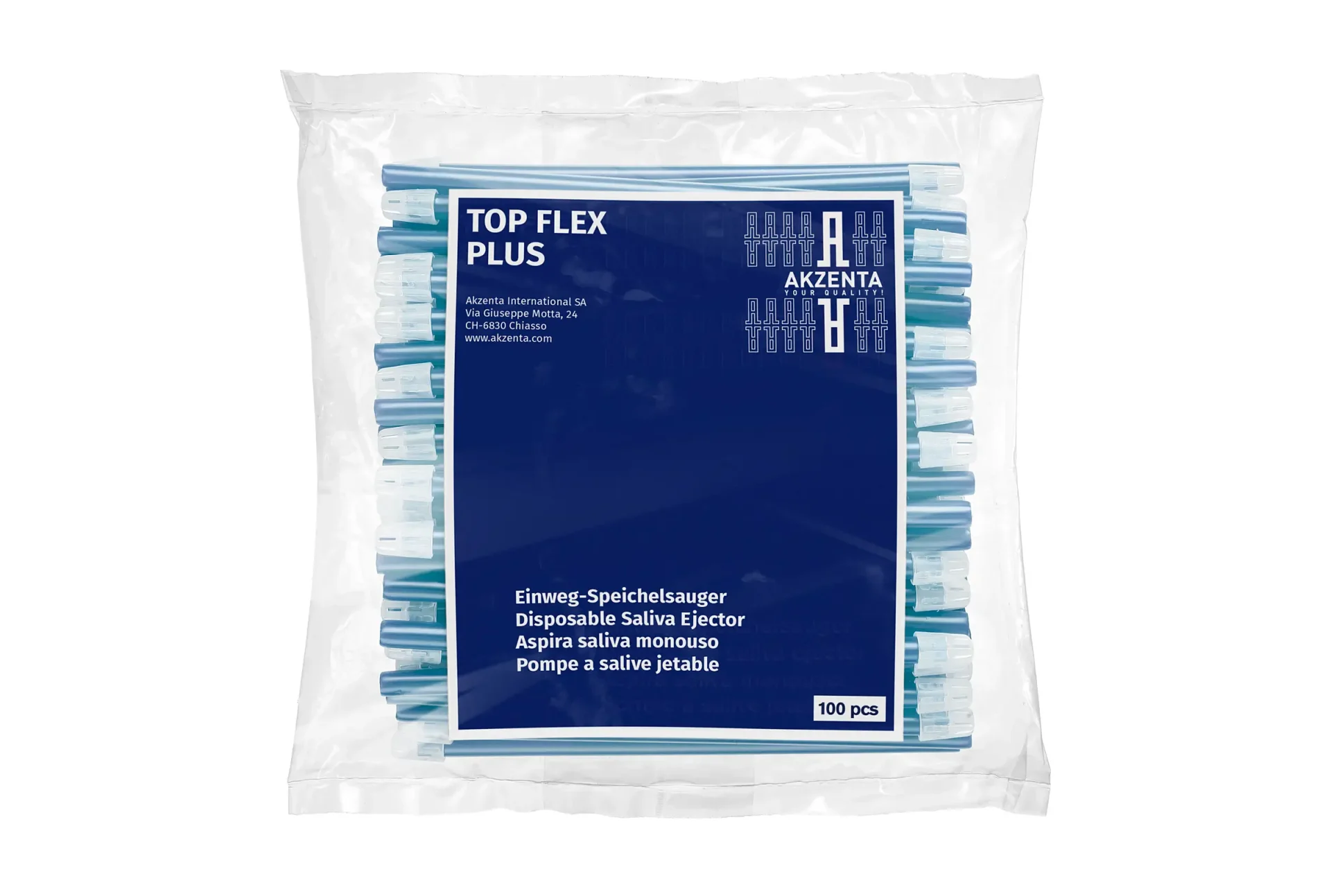 Saliva Ejector - Light Blue – Akzenta International SA, Saliva Ejectors