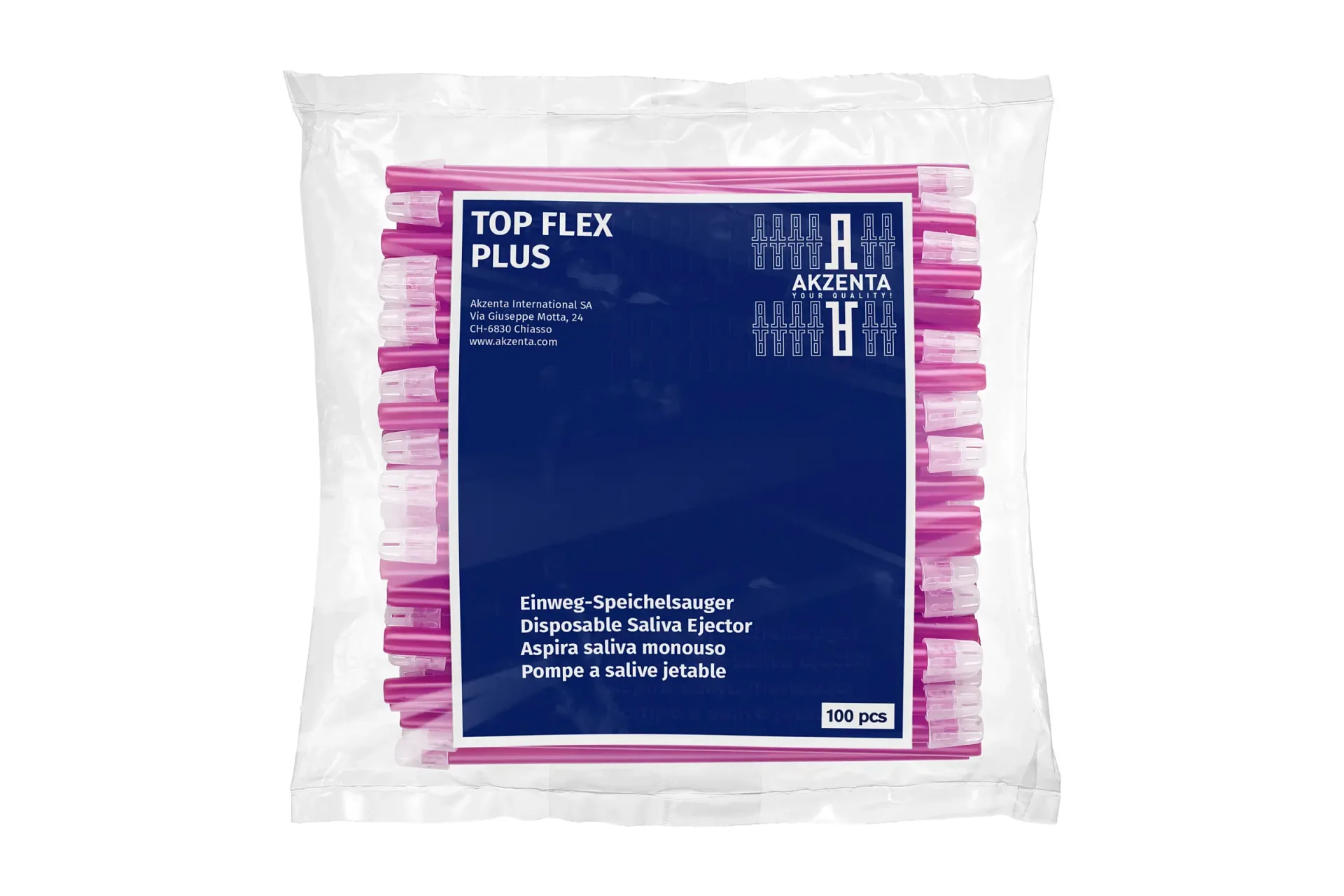 Saliva Ejector - Fuchsia – Akzenta International SA, Saliva Ejectors