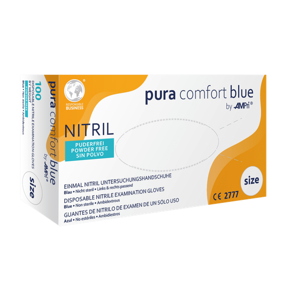 Puracomfort blue Nitril Einmalhandschuhe