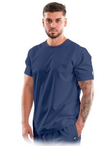 Camiseta médica de hombre con escote redondo