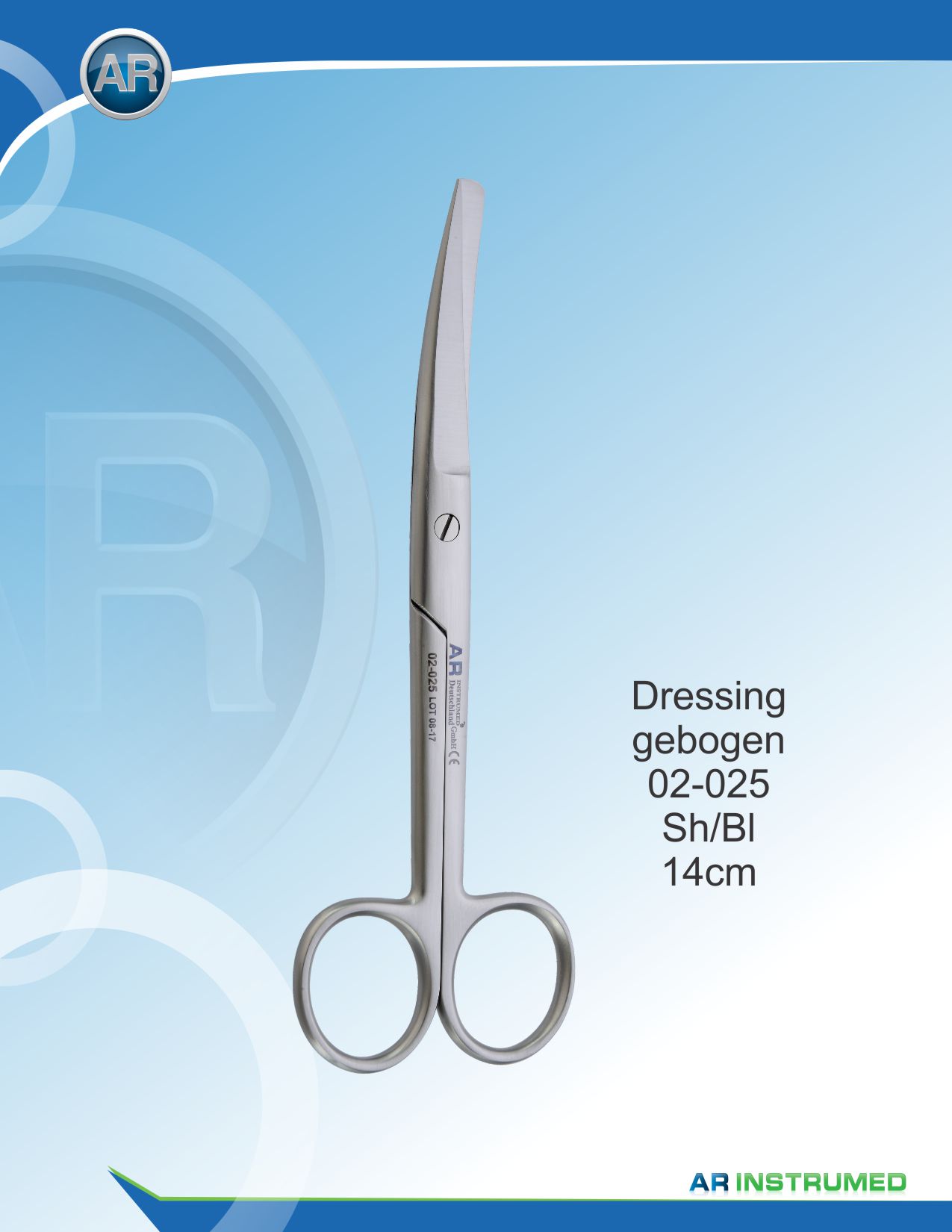 Dressing Scissor Curved SH/BL 14cm