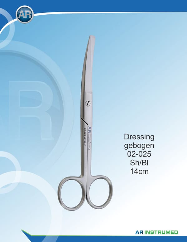 Dressing Scissor Curved SH/BL 14cm