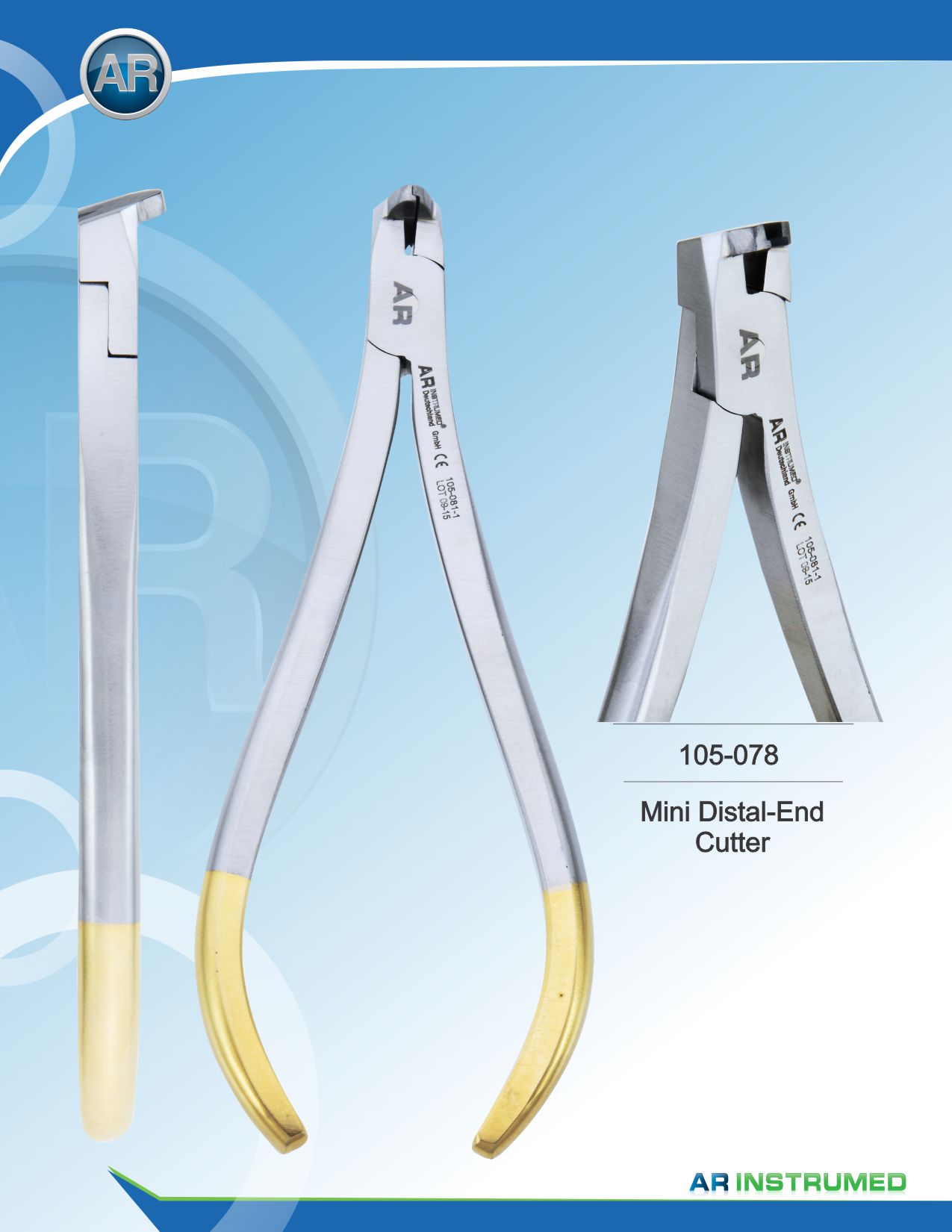 Mini Distal End Cutter With Hold max 0.55mmx0.64mm .021"x.025" Wire