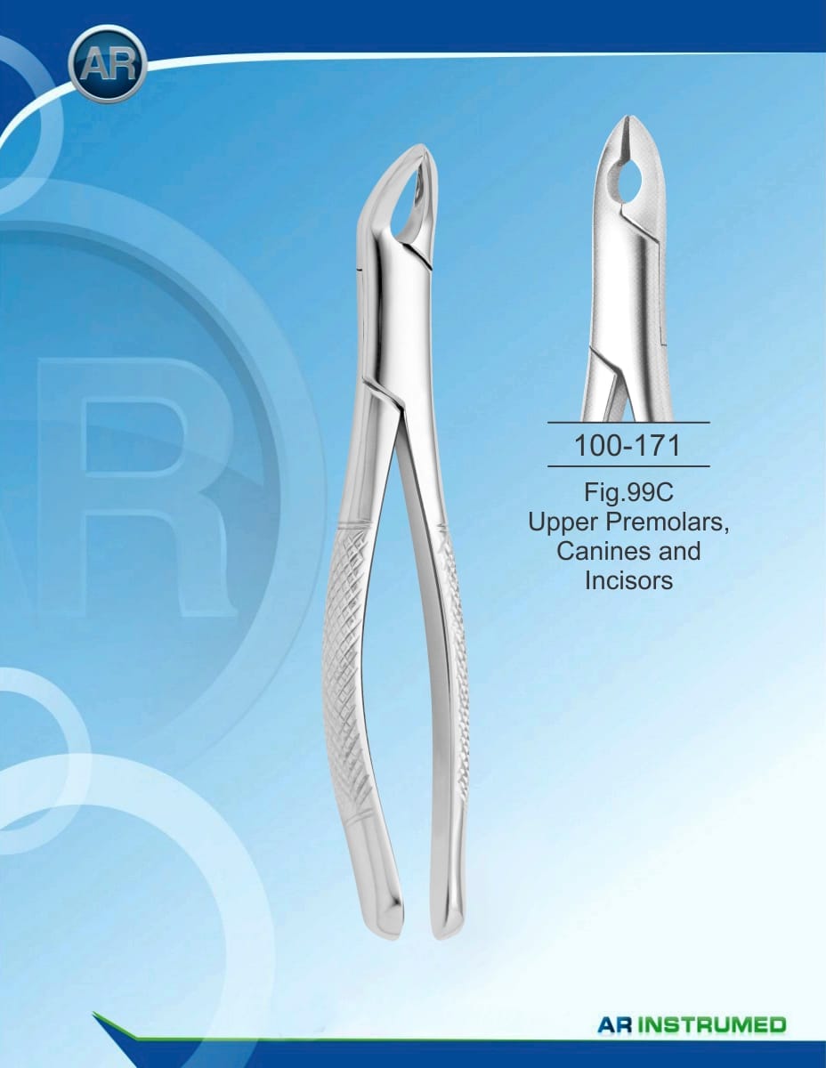 Fig.99C Upper Premolars, Canines and Incisors – AR Instrumed, Extraction Forceps