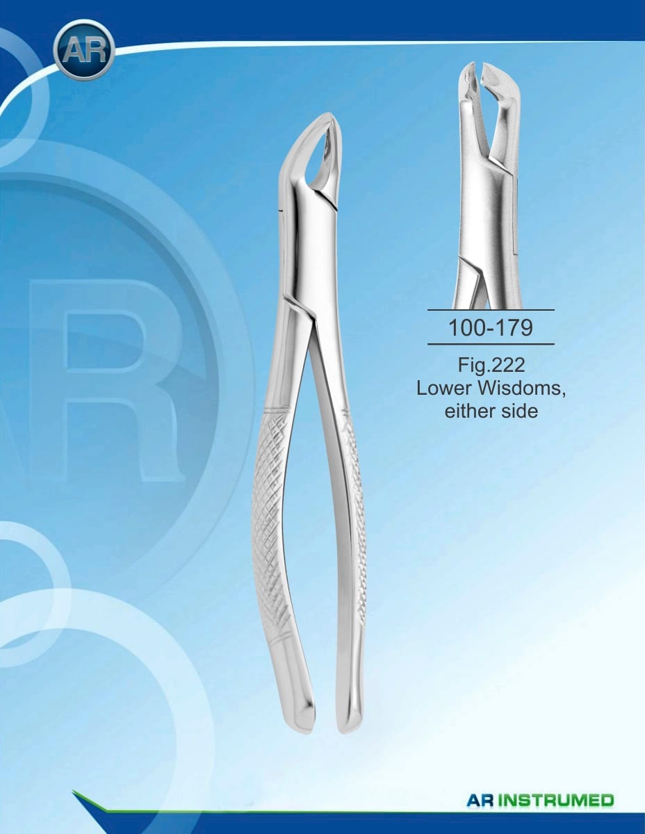 Fig.222 Lower Wisdoms, either side – AR Instrumed, Extraktionszangen