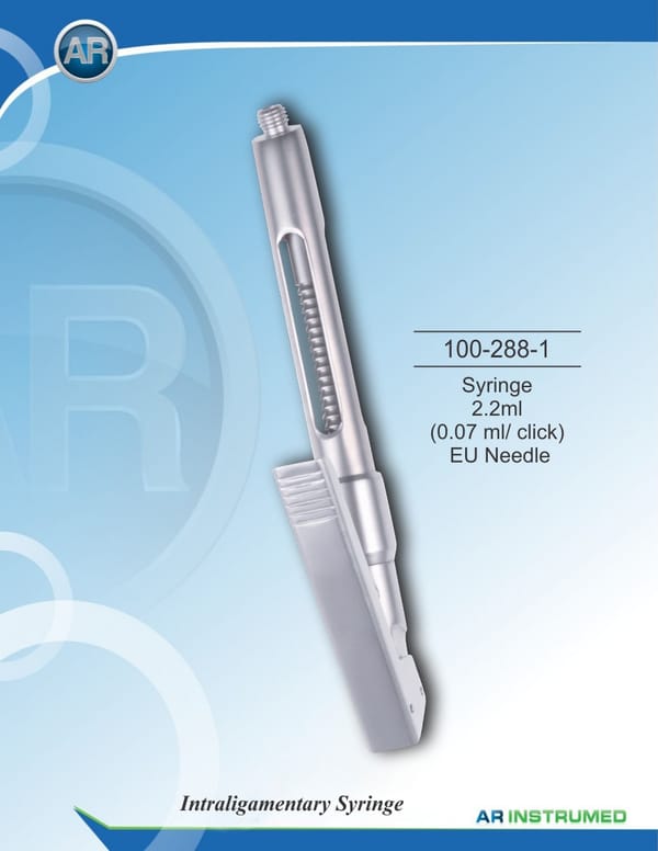 Syringe 2.2ml (0.07 ml/ click) EU Needle