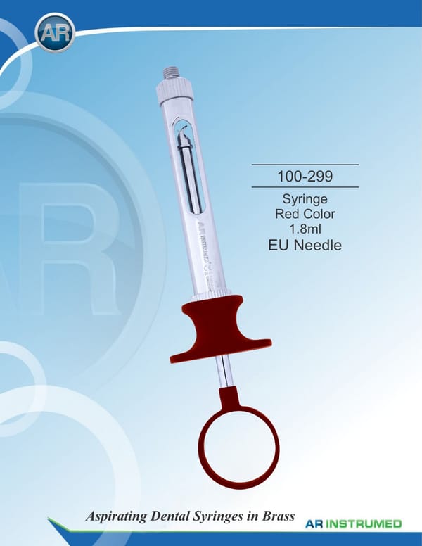 Syringe Blue Color 1.8ml EU Needle