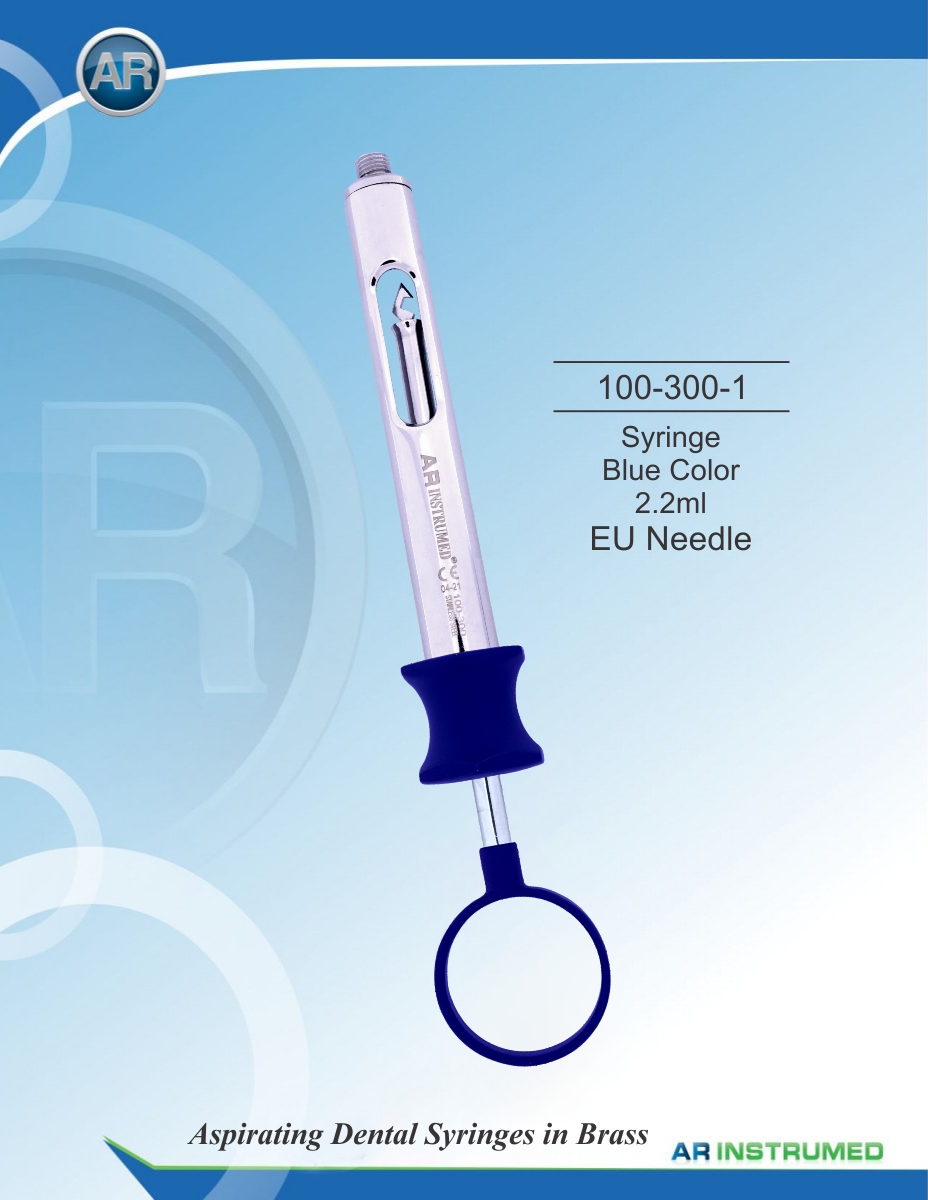 Syringe Blue Color 2.2ml EU Needle – AR Instrumed, Injectable Anesthetics