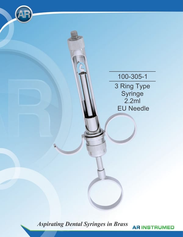 3 Ring Type Syringe 2.2ml EU Needle