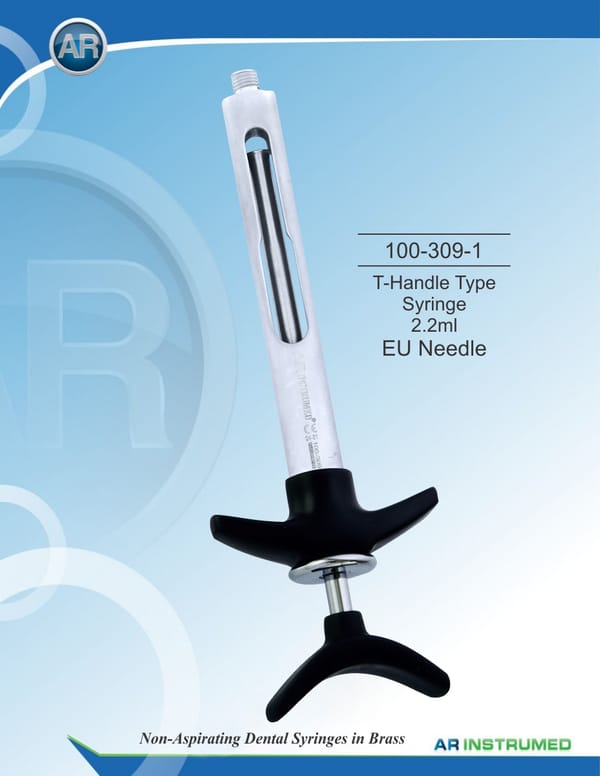 T-Handle Type Syringe 2.2ml EU Needle
