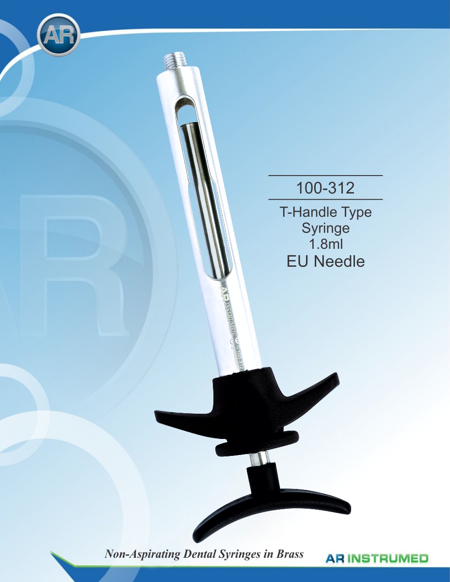 T-Handle Type Syringe 1.8ml EU Needle – AR Instrumed, Injectable Anesthetics