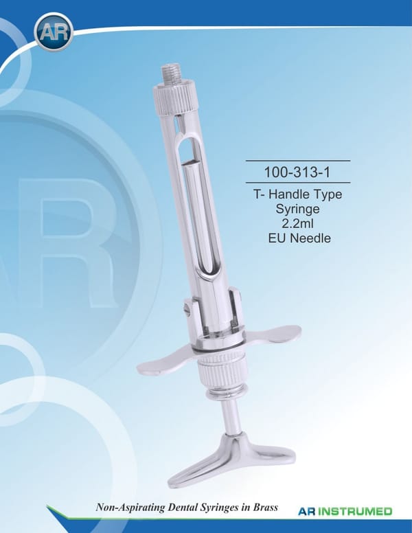 T- Handle Type Syringe 2.2ml EU Needle