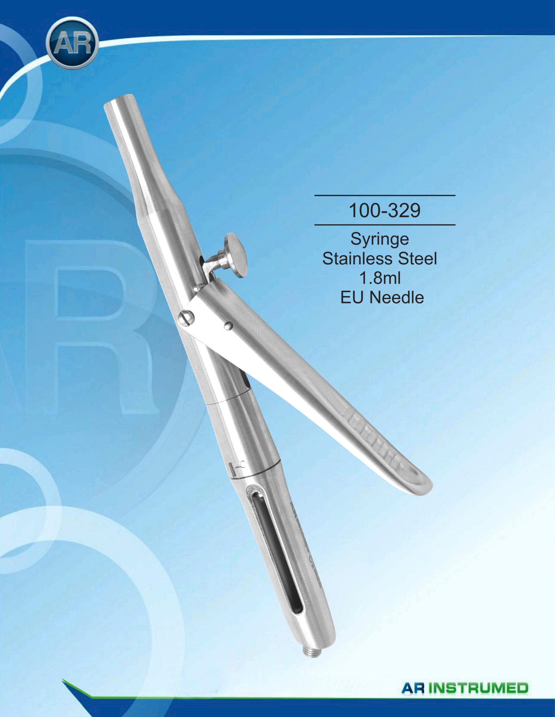 Syringe Stainless Steel 1.8ml EU Needle – AR Instrumed, Injectable Anesthetics