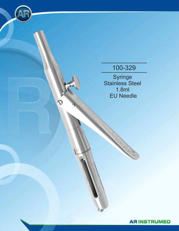 Syringe Stainless Steel 1.8ml EU Needle