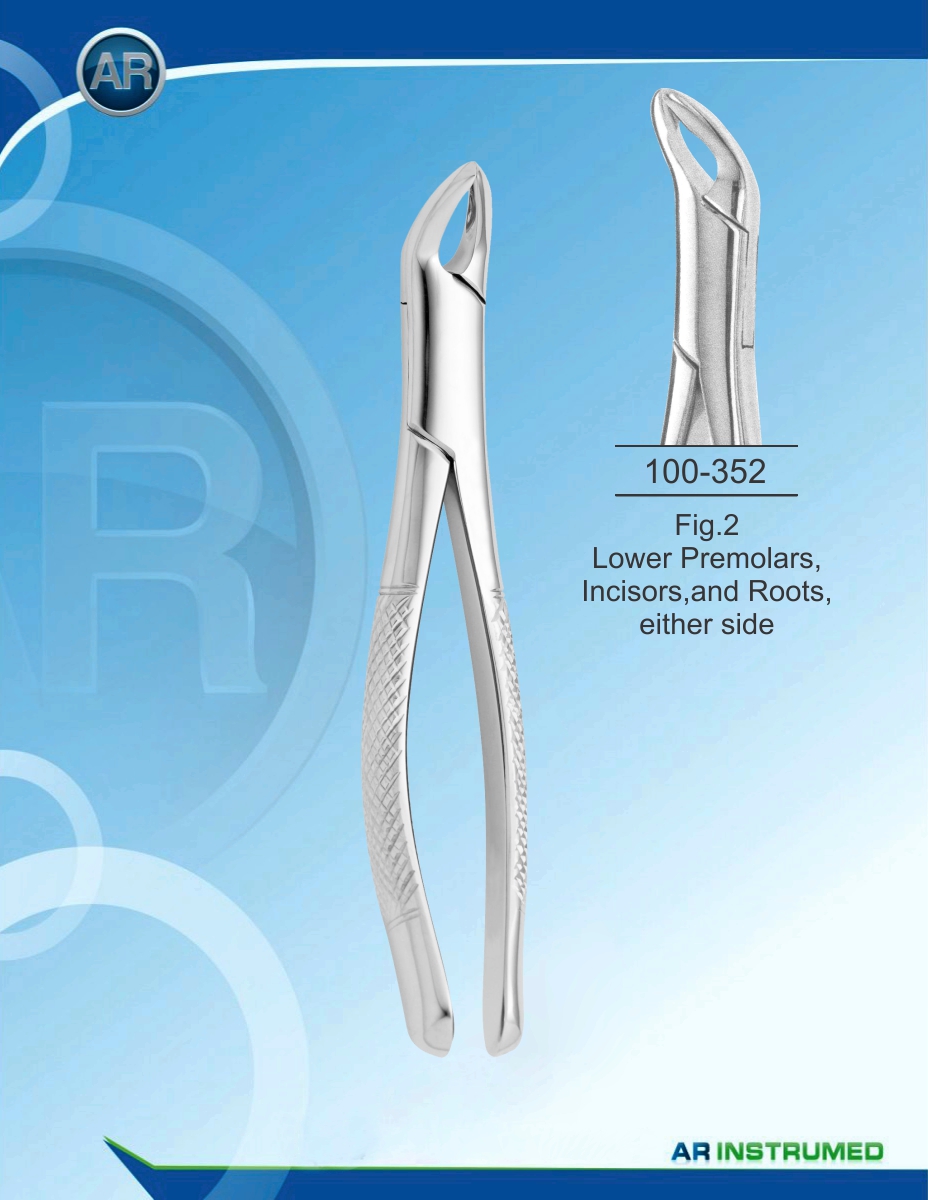 Fig.2 Lower Premolars, Incisors,and Roots, either side Children