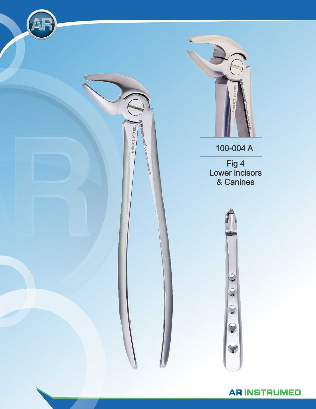 Fig.4 Lower Incisors &amp; Canines 16.5cm – AR Instrumed, Extraktionszangen