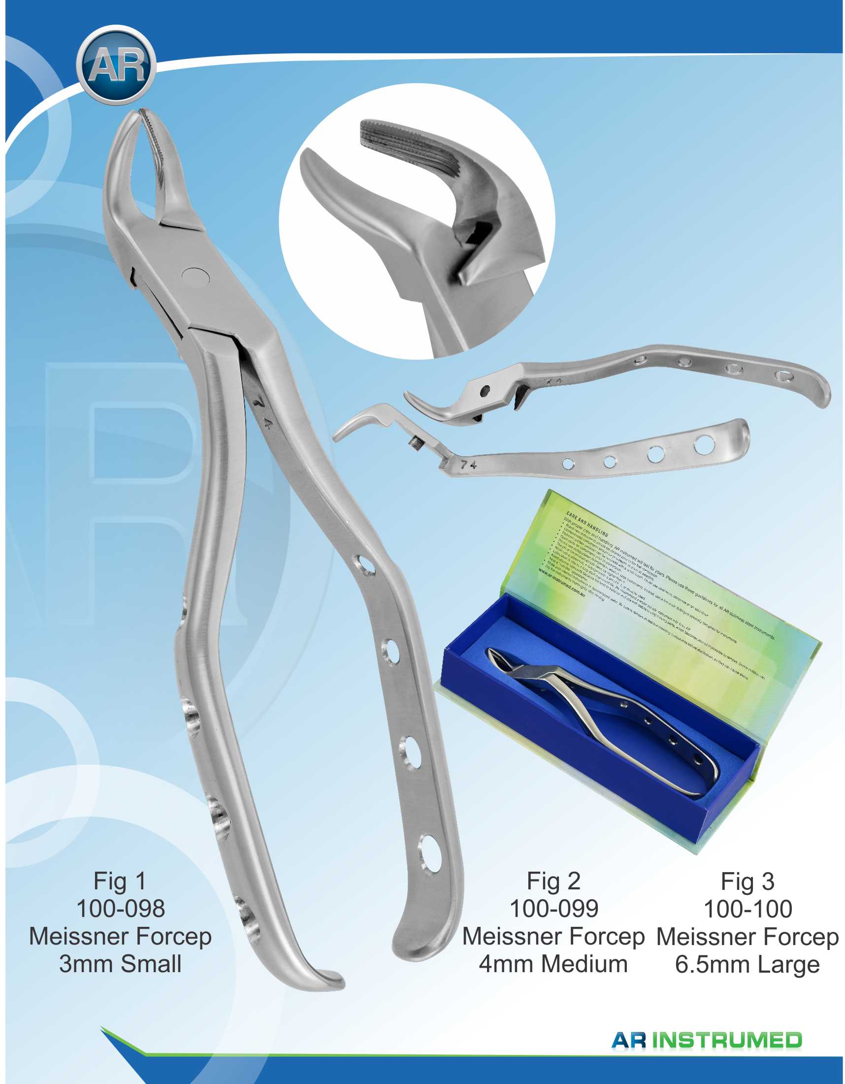 Fig.1 Meissner Forcep 3mm 18cm