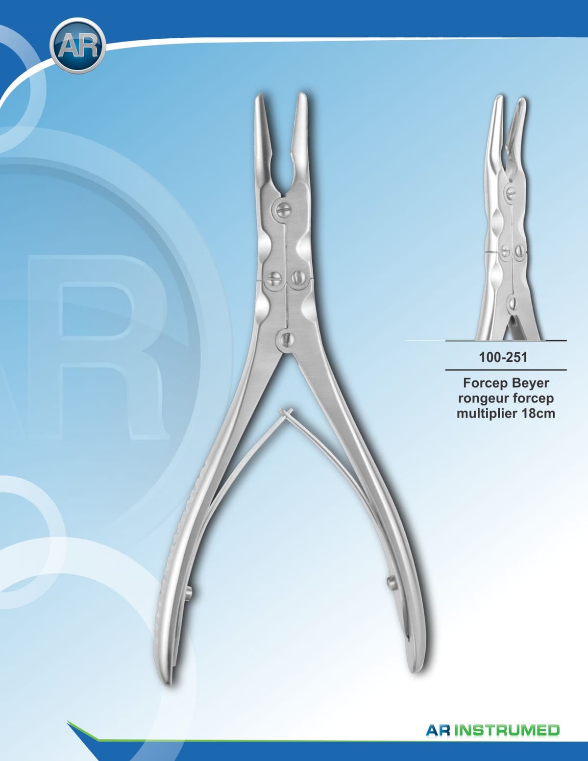 Forcep Beyer Rongeur Forcep Multiplier 18.5cm – AR Instrumed, Surgical Instruments
