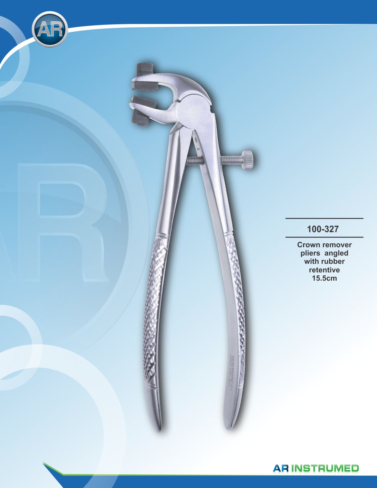 Crown Remover Pliers Angled with Rubber Retentive 15.5cm