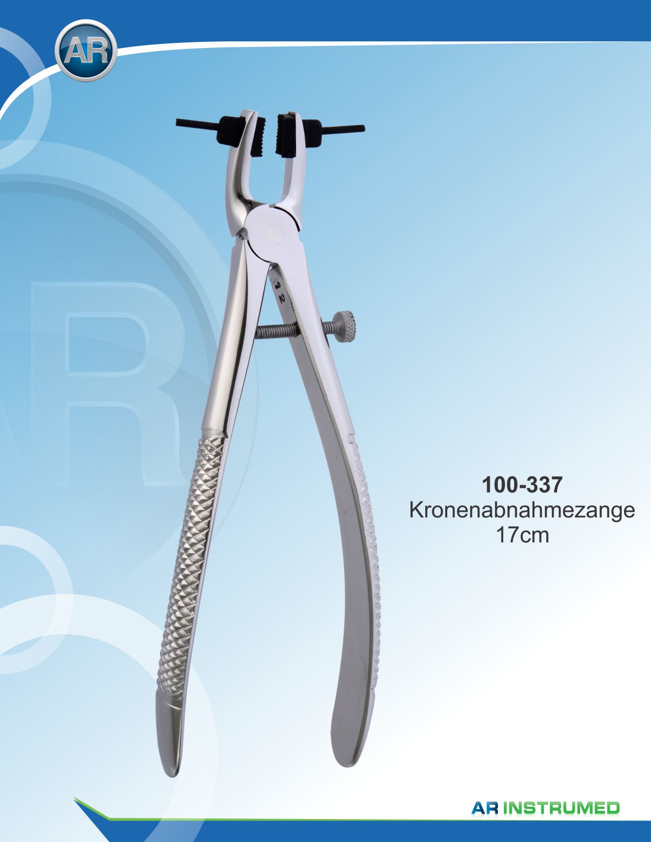 Crown Remover Pliers Angled with Rubber Retentive 17.5cm