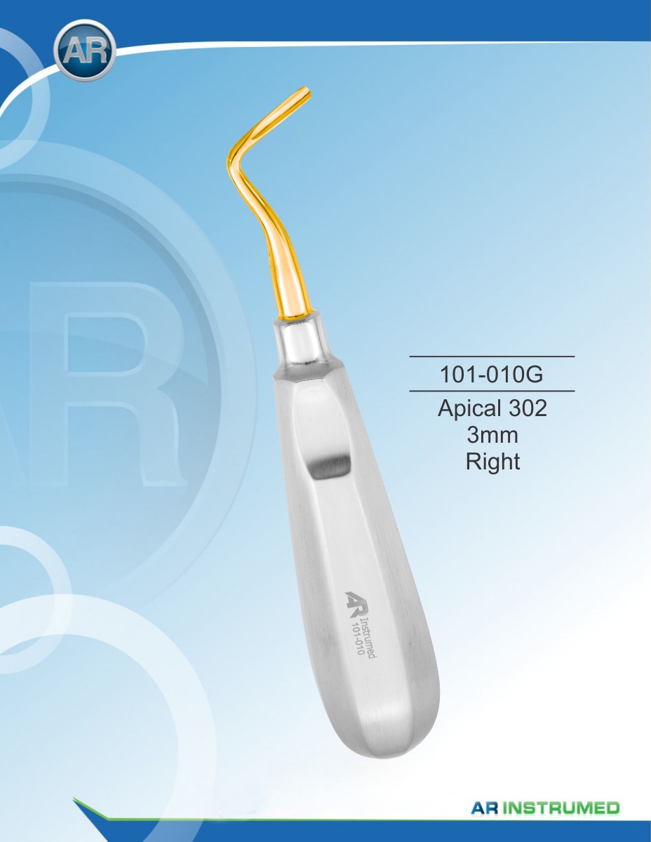 Root Elevator Apical 302 3mm Right – AR Instrumed, Elevators