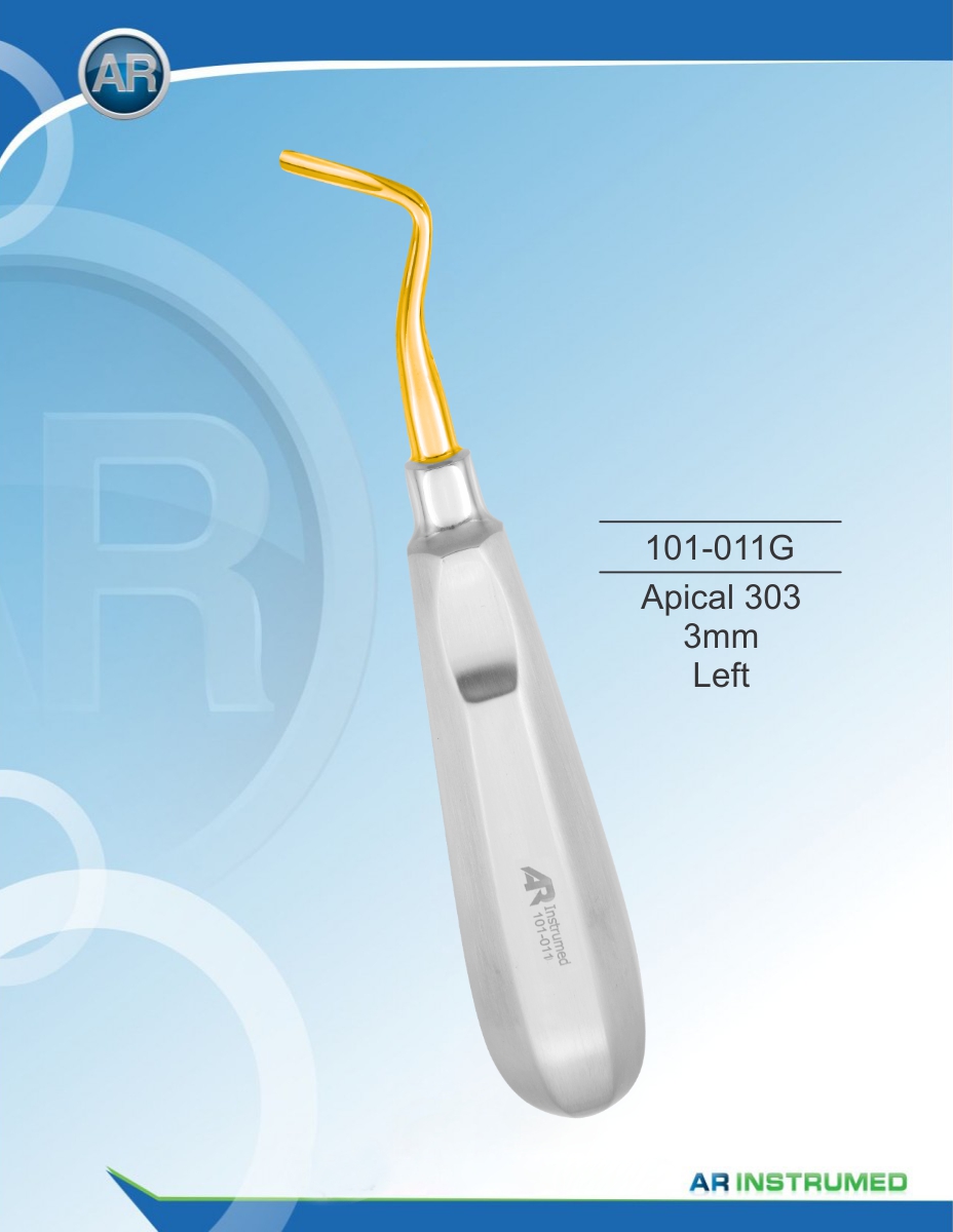 Root Elevator Apical 303 3mm Left – AR Instrumed, Elevators