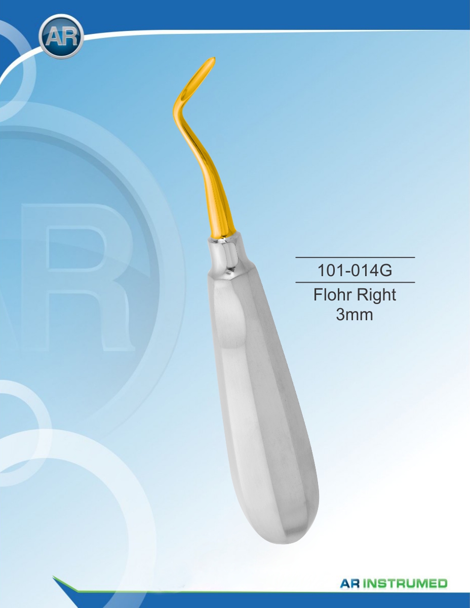 Root elevator Flohr 3mm right – AR Instrumed, Elevators