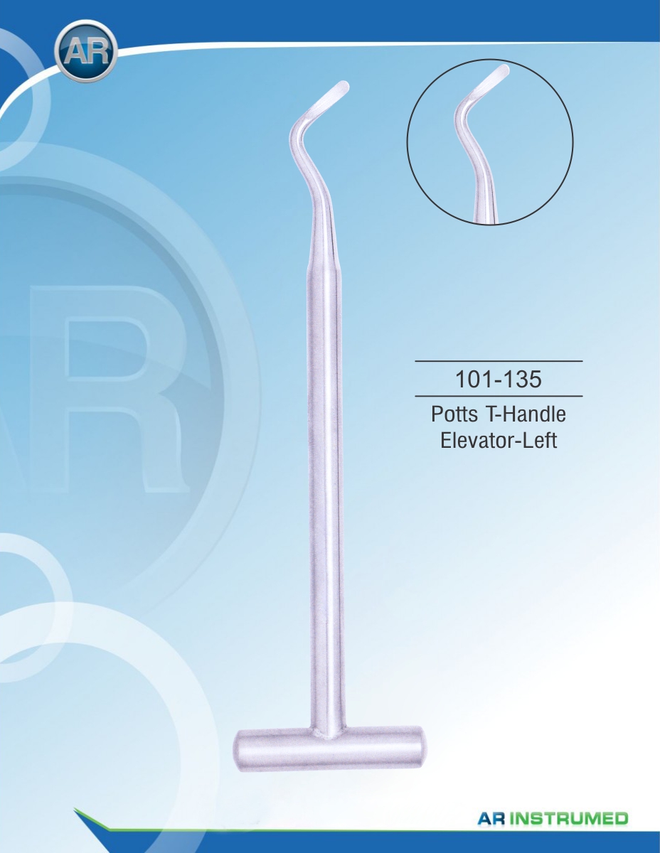Root Elevator Potts T-Handle Elevator-Left – AR Instrumed, Elevators