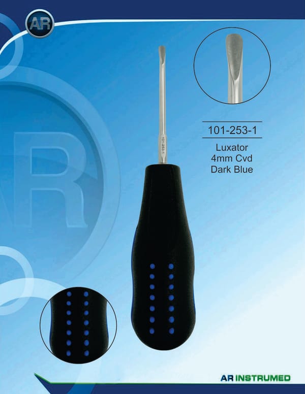 Root elevator plastic 4 mm curved