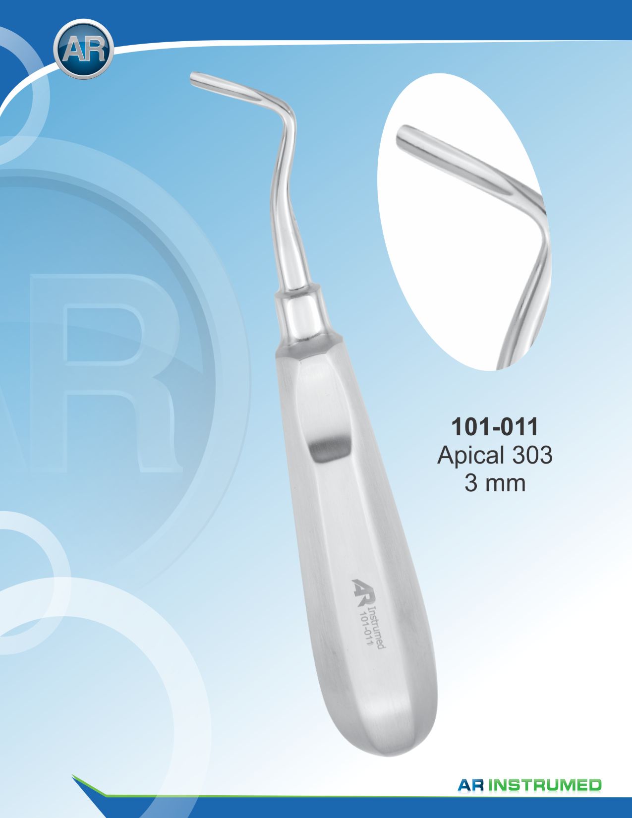 Apical 303 Root Elevator 3mm Right