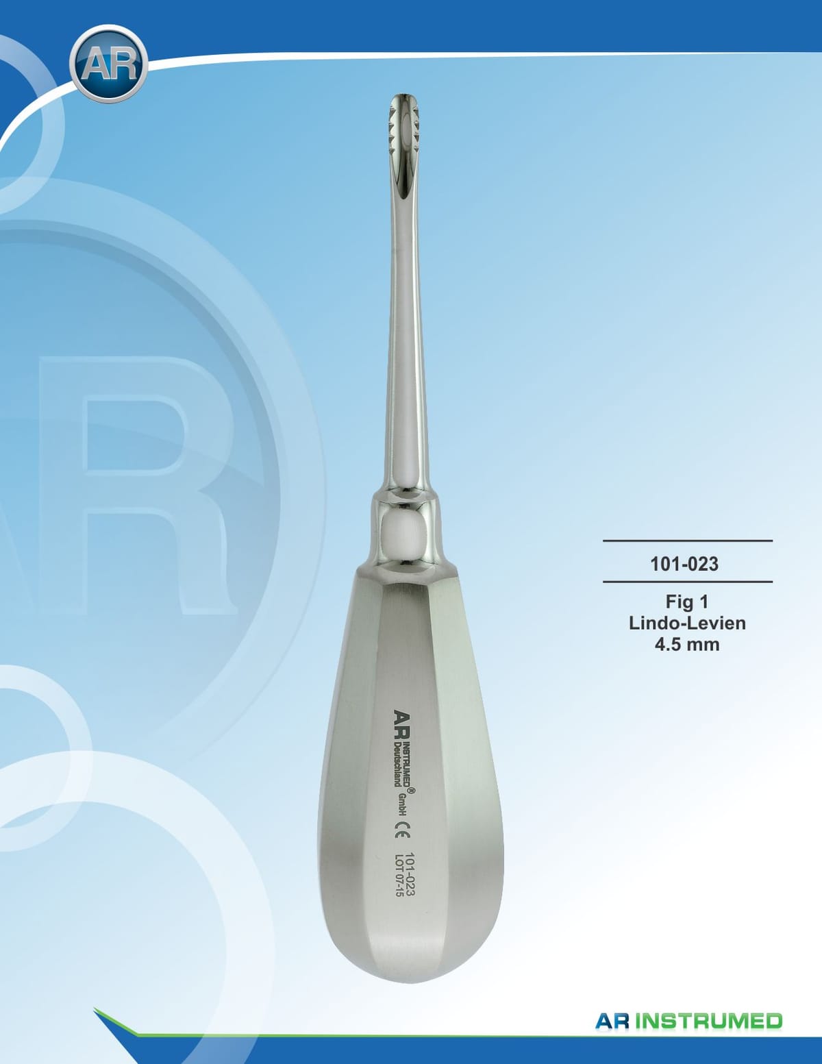 Root Elevators Fig.3 Lindo-Levien 4.5mm – AR Instrumed, Root Elevators