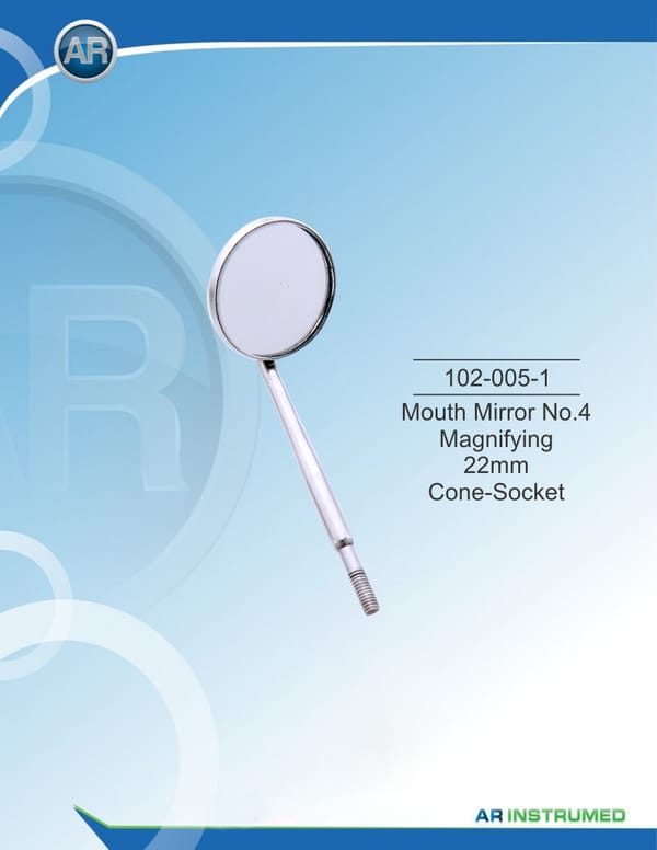 Mouth Mirror No.4 Magnifying 22mm Cone Socket