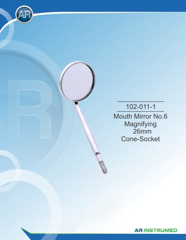 Mouth Mirror No.6 Magnifying 26mm Cone Socket
