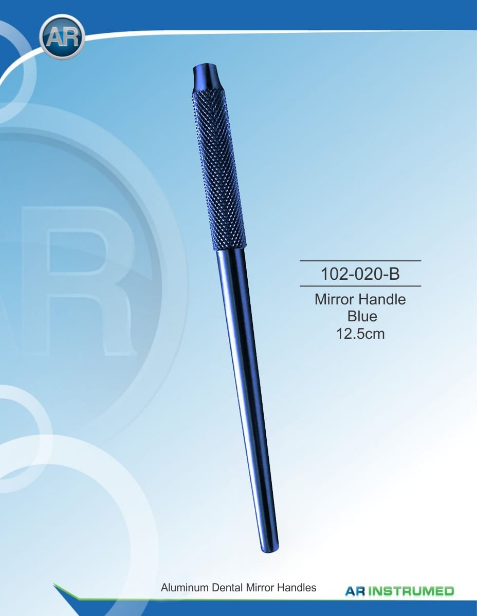 Mouth Mirror Handle Blue 12.5cm – AR Instrumed, Explorers