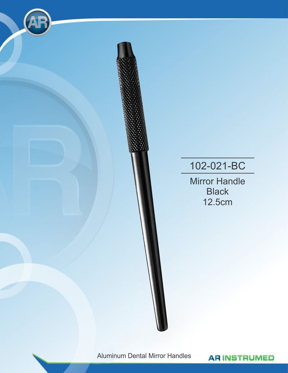 Mouth Mirror Handle Black 12.5cm – AR Instrumed, Sonden
