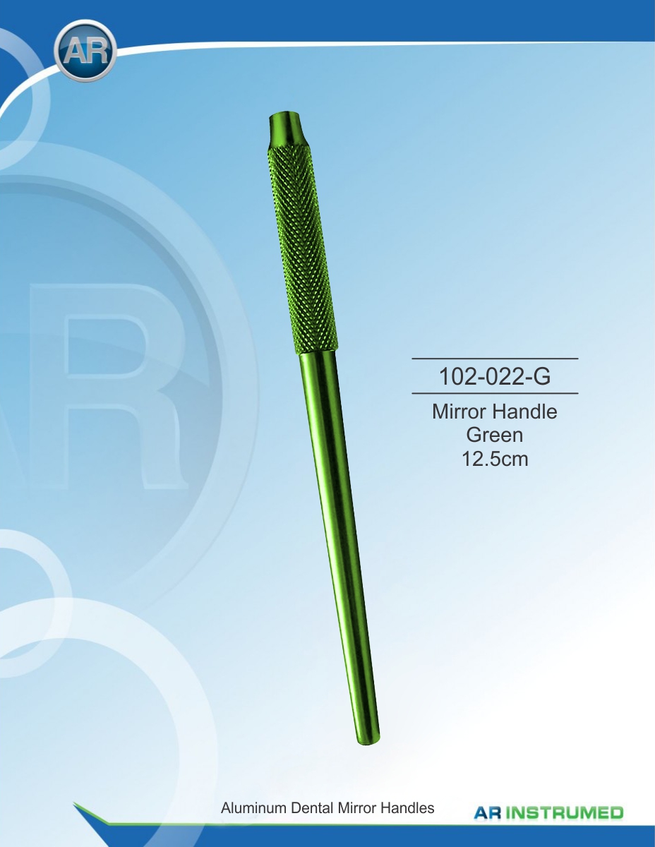 Mouth Mirror Handle Green 12.5cm