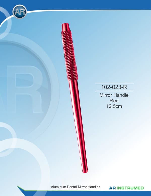 Mouth Mirror Handle Red 12.5cm