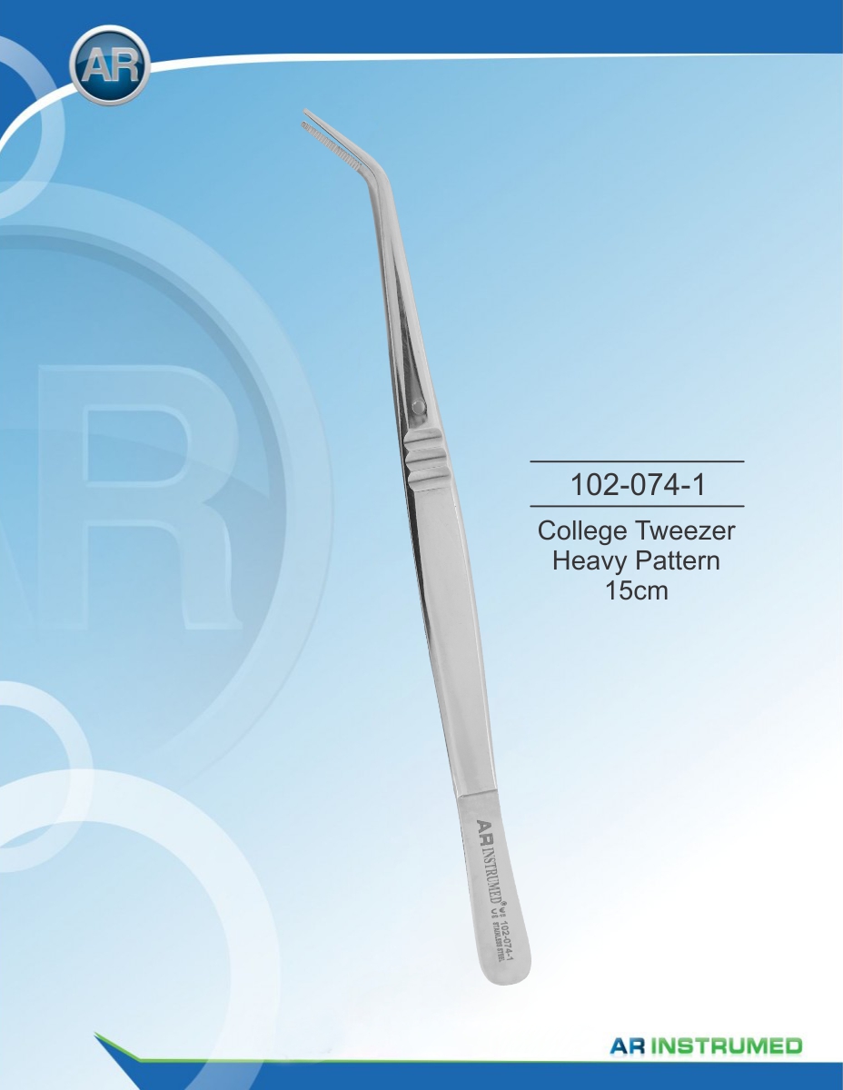 College Tweezer Heavy Pattern 15cm