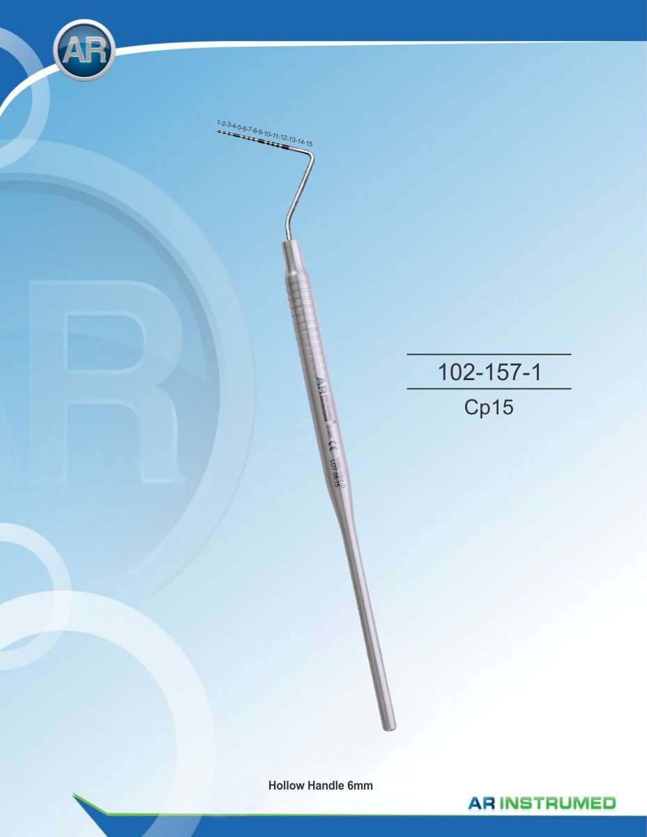 Parodontialsonden CP15 Solid Handle 6mm – AR Instrumed, Periodontal Instruments