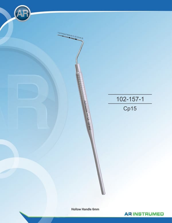 Parodontialsonden CP15 Solid Handle 6mm