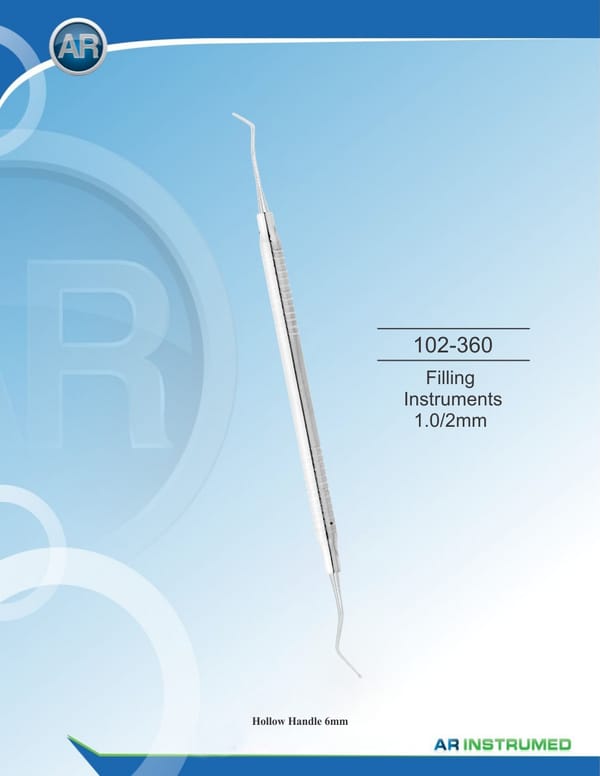 Filling Instruments 1.0/2mm Solid Handle 6mm