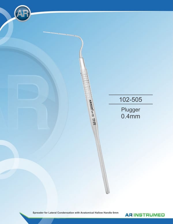 Plugger 0.4mm Solid Handle 6mm