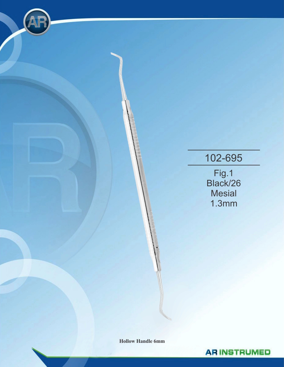 Fig.1 Black/26 Mesial 1.3mm Solid Handle 6mm