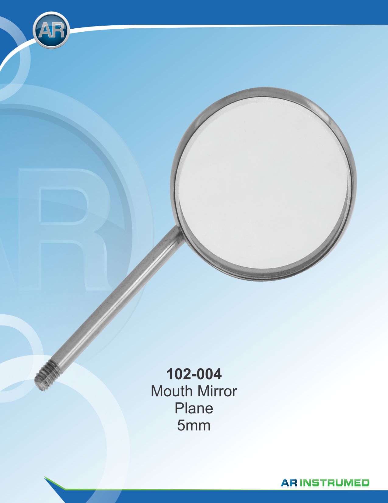 Mouth Mirror No.4 Plane 22mm Universal