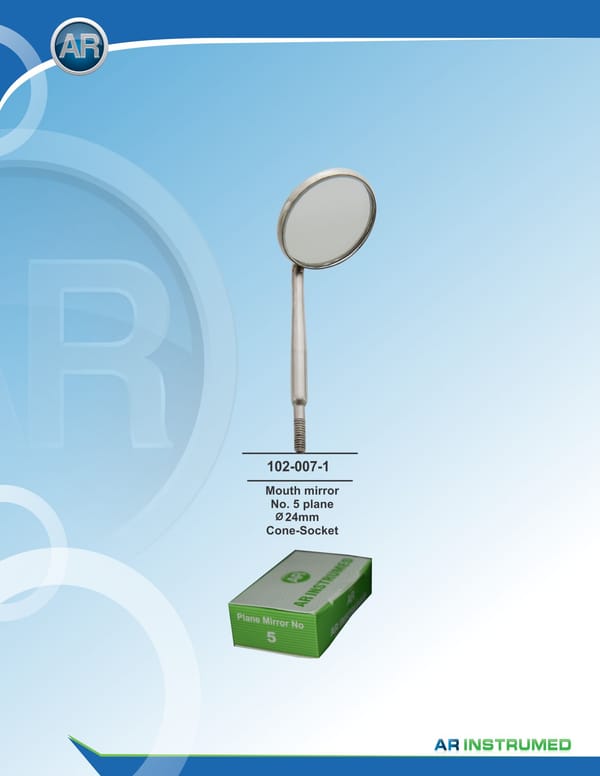 Mouth Mirror No.5 Plane 24mm Cone-Socket