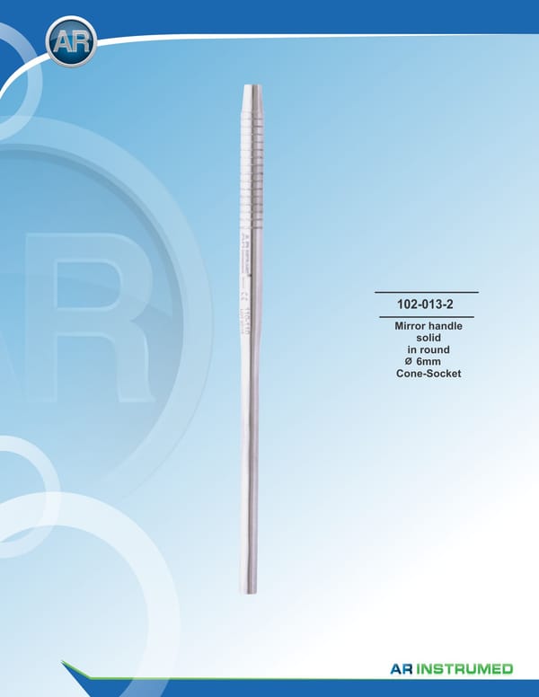 Mirror Handle Round Solid 6mm Cone-Socket